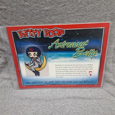 Betty Boop Patch Astronaut Betty Clothing Bag Patch Collectible Vintage USA New - Image 1 of 4