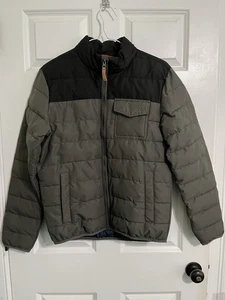 Gerry Puffer Jacket Mens Medium Green Full Zip Padded Insulated Outdoor Coat M - Picture 1 of 9