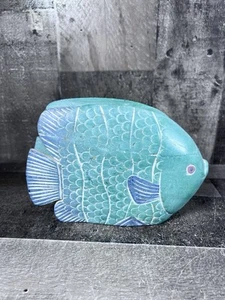 Serviettenhalter Holz handbemalt tropische Fische Posthalter grün Strand Haus - Bild 1 von 6
