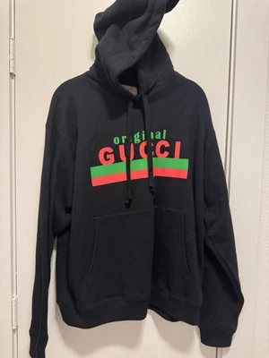 Gucci Adult Medium Web Accent Graphic Print Hoodie NWT - Image 1 of 4