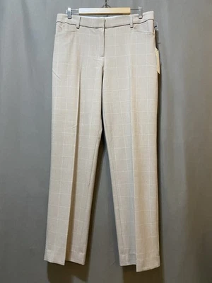 Nuevo con etiquetas Pantalones Rachel Zoe Mujer Cremallera Tiro Alto Pierna Ancha Talla 8 Beige/Blanco Ventana Foto 1 de 4