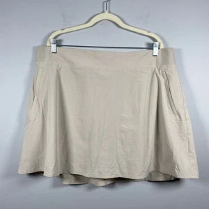 ATHLETA Brooklyn Heights High Rise Skort Abalone Beige Women's Sz 18 Skirt - Picture 1 of 6