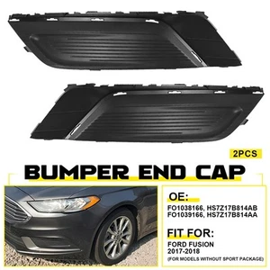 1 par de bisel de cubierta de luz antiniebla lateral izquierdo y derecho negro para Ford Fusion 2017-2018 - Imagen 1 de 13