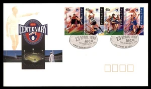 MayfairStamps Australia FDC 1996 Strip Australian Rules Football First Day Cover - Picture 1 of 2