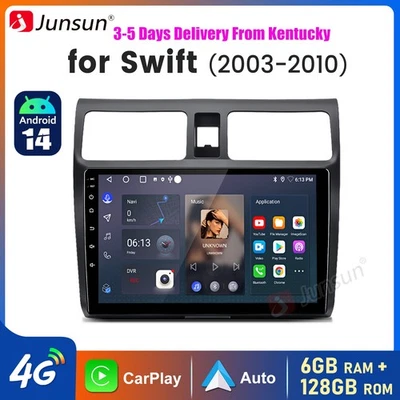 Android14 CarPlay 6+128G For 2003-2010 Suzuki Swift Car Stereo Radio GPS Navi BT Foto 1 de 4