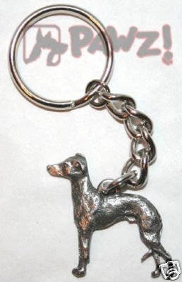 ИТАЛЬЯНСКАЯ БОРЗАЯ гончая собака тонкий олова брелок кольцо брелок - Изображение 1 из 1