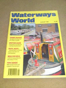 WATERWAYS WORLD - YORK BARGES Aug 1991 Vol 20 No 8 - Picture 1 of 1