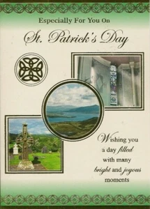St. Patrick's Day Greeting Card Happy Traditional Saint Patrick With Verse - Picture 1 of 3