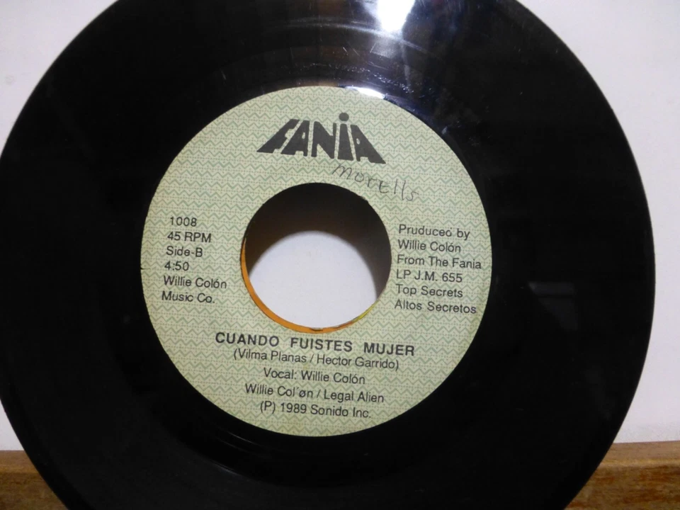 WILLIE COLON EL GRAN VARON & CUANDO FUISTES. MUJER FANIA    SALSA.  VG.   45  . - Image 1 of 1