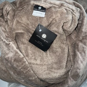 Hotel Collection Bathrobe Unisex L /XL 100% Cotton Brown✔️ - Picture 1 of 4