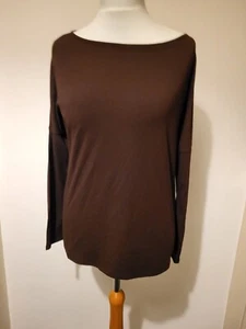 Top Ania Schierholt 2105/42 manga larga, vino talla 42 (Reino Unido 16) nuevo con etiquetas £105 - Imagen 1 de 3