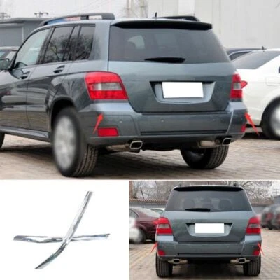 Tira de cubierta apta para Benz GLK 2009 2010-2015 cromo ABS rejilla de parachoques trasero 2 piezas Foto 1 de 4