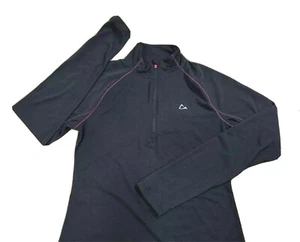 Merino Blend By Paradox Dri Release 1/4 Zip Pullover Women's SMALL Black - Picture 1 of 8