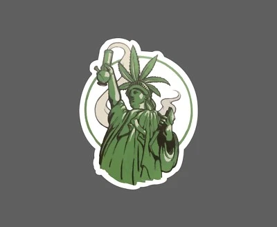 STICKER DYNASTY Statue Of Liberty Bong Sticker 420 Waterproof Marijuana Freedom Gift NEW
