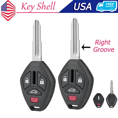 2 For 2008- 2011 2012 2013 2014 2015  Mitsubishi Lancer Remote Key Fob Shell 4B - Image 1 of 4