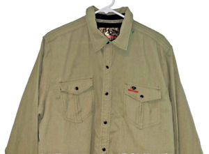 Mossy Oak Pearl Snap Shirt XL Ripstop Fabric Long Sleeve Camo Green Outdoor