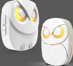 Campanello Wireless, Campanello Gufo Carino Resistente alle Intemperie IP55 Telecomando Esterno, AM4 - Foto 1 di 3