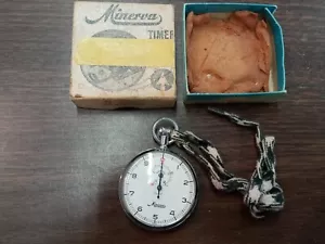 Vintage Minerva Timer Stoppuhr mit Original Box Schweizer Patent funktioniert - Bild 1 von 9