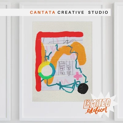 Obra de arte collage original - arte moderno abstracto medios mixtos - arte único en su tipo Foto 1 de 4