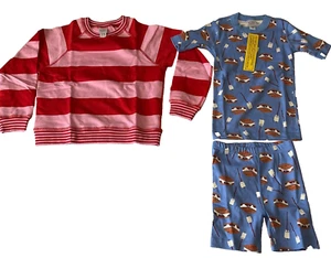 Hanna Andersson Long Sleeve Sweat Shirt And Pajama Set Kids Size 8 Multicolor - Picture 1 of 14