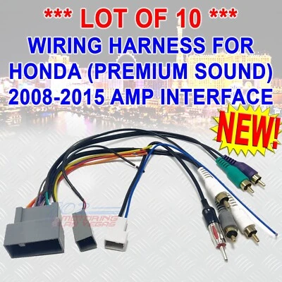 * LOTE DE 10 * ARNÉS DE CABLEADO PARA HONDA SELECT 08-2015 (CON SONIDO PREMIUM) 1730 Foto 1 de 2
