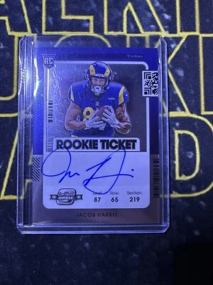 2021 Panini Contenders Optic Ticket RPS Jacob Harris #138 Rookie Auto RC - Image 1 of 2