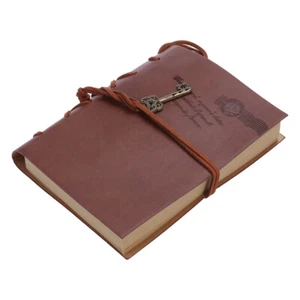Vintage PU Cover Blank Notebook Notepad Travel Journal Diary Sketchbook - Picture 1 of 12