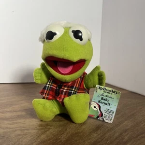 1988 McDonald’s Jim Hensen’s Muppets Baby Stuffed Plush W/Tags KERMIT FROG - Picture 1 of 4
