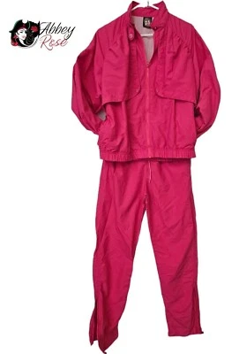 Traje de viento Prince años 80 rosa intenso mujer talla mediana traje de pista rompevientos Tailandia Foto 1 de 4