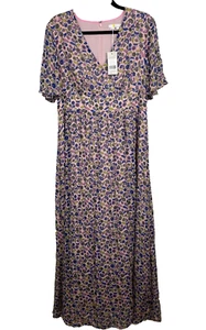 Boden Veronica Maxi Dress Womens US 10R Floral Flutter Sleeves Lined Cottage NWT - Bild 1 von 15