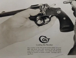 6: Vintage 8x10 Sepia Colt Official Police 38, Instructional Prints Revolver Gun - Bild 1 von 13