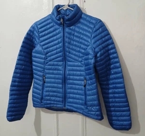 Eastern mountain sports womens small DOWN TEK quilted packable jacket sky blue - Picture 1 of 10