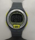 Ladies Timex Ironman Triathlon Mid Size Gray Yellow Silver Digital Watch J3