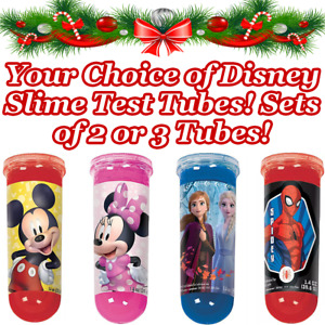 Disney Slime Tubes Set of 2 or 3! Mickey, Minnie Mouse, Frozen + 1.4 oz! 3.75"🧪