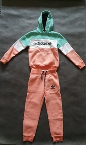 Adidas Hoody / Jogginghose Trainingsanzug Gr. 122-128 Tricolor / mehrfarbig - Bild 1 von 4