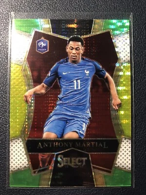 2016-17 Panini Select Yellow Green Multi Color Anthony Martial Prizm France #119 - Image 1 of 2