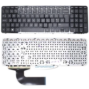 New Replacement HP 15-F387WM 15-F272WM Keyboard Part # 708168-001 Black UK Frame - Afbeelding 1 van 2