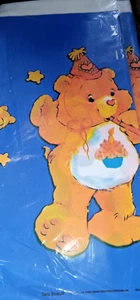 Vintage CARE BEAR Kunststoff Geburtstag Party Tischdecke amerikanische Grüße wiederverwendbar  - Bild 1 von 5