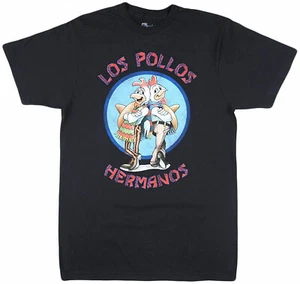 Breaking Bad Los Pollos Hermanos Adult T-Shirt -Walter Blue Meth Crystal Tee - Picture 1 of 1