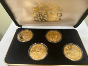 Grand Casino Minnesota Collector Coins Set 5$ Wildlife Series 2 With Box (U1) - Picture 1 of 2