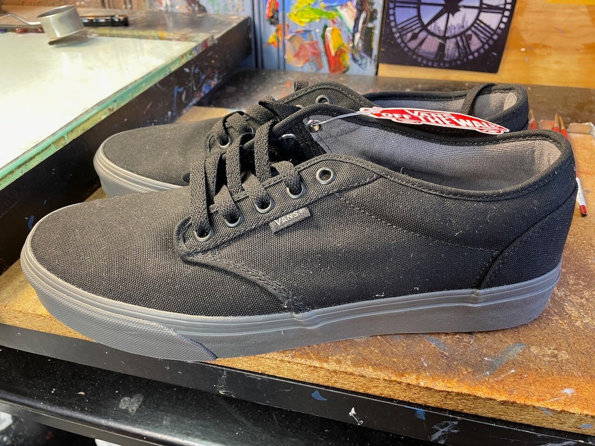 Atwood Vans Mid Top Plata Vans Atwood Negro