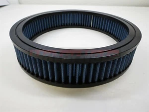 Filtro lavable purificador de aire redondo azul 10"x2" reutilizable Chevy Ford Mopar Hot Rod - Imagen 1 de 2