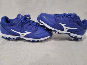 Botín de softbol para mujer lanzamiento rápido mizuno azul 9 púas corte bajo metal 7,5 - Imagen 1 de 7