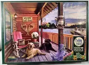 Neu im Karton Cobble Hill Willkommen im Haus am See 1000-teiliges Puzzle mit Poster - Bild 1 von 9