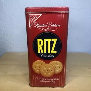 Vintage 1986 Nabisco RITZ Crackers Limited Edition COLLECTOR Metal Tin Container - Picture 1 of 14