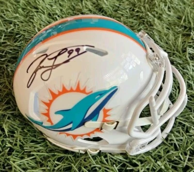 Minicasco firmado por Jason Taylor Speed Miami Dolphins Beckett certificado de autenticidad BAS Foto 1 de 4