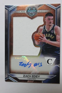 ZACH EDEY 2023-24 BOWMANS MEJOR AUTÓGRAFO UNIVERSITARIO JERSEY JUMBO PURDUE POY - Imagen 1 de 4