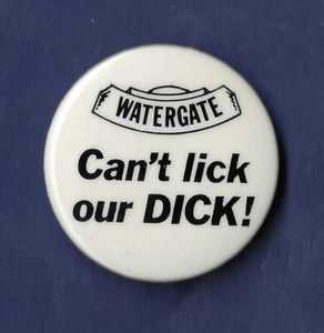 1972 Anti Richard Nixon - 1.5" / "Can't Lick" Watergate Button(Pin06) - Picture 1 of 2