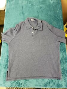 Polo Ralph Lauren Mens Gray Long Sleeve Polo Shirt Size Extra Large 100% Cotton