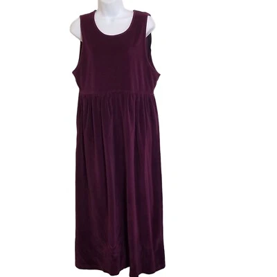 Womens Dress Size S Jumper Velvet Velour Purple Midi Cottage Core Vintage Preppy - Image 1 of 4
